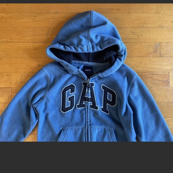 GAP KIDS YOUTH SIZE Small 6-7 BLUE FLEECE HOODIE SWEATSHIRT - Picture 5 of 12